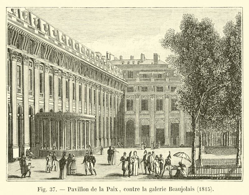 Pavillon de la Paix, a Beaujolais-galéria ellen, 1815 alkotó: French School