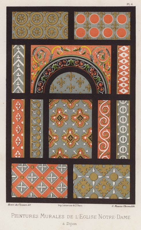 A dijoni Notre-Dame templom falfestményei (színes litó) alkotó: French School