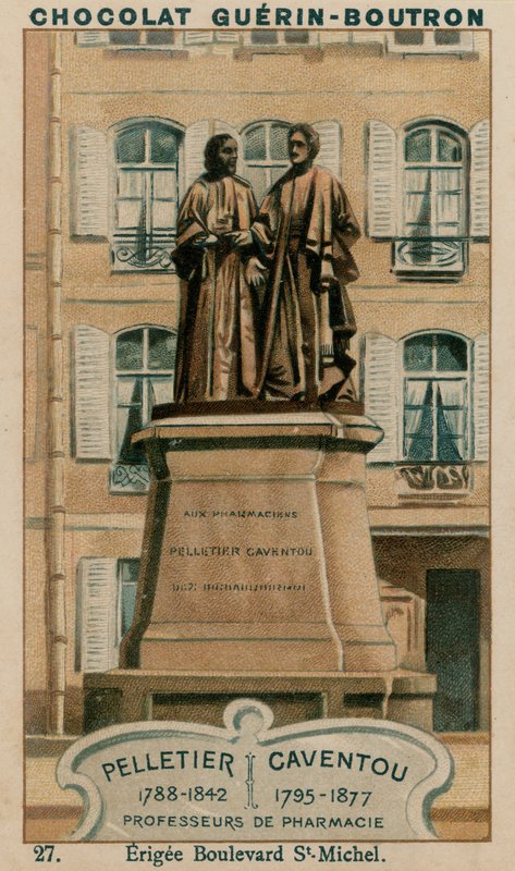 Pelletier, 1788-1842, Caventou, 1795-1877, gyógyszerészprofesszorok, Erigee Boulevard St-Michel alkotó: French School