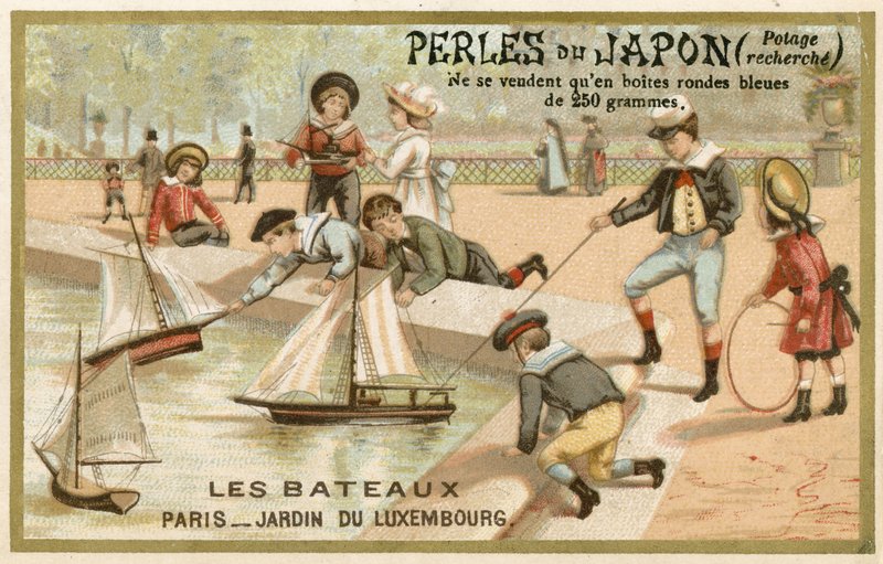 Japán gyöngy kereskedelmi kártya alkotó: French School