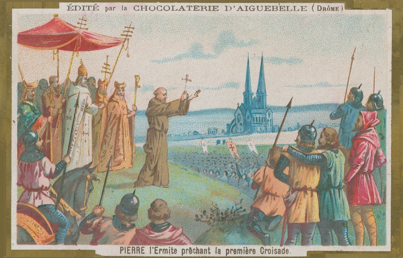 Remete Péter prédikál az első keresztes hadjáraton alkotó: French School
