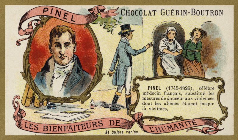 Philippe Pinel francia orvos (chromolitho) alkotó: French School
