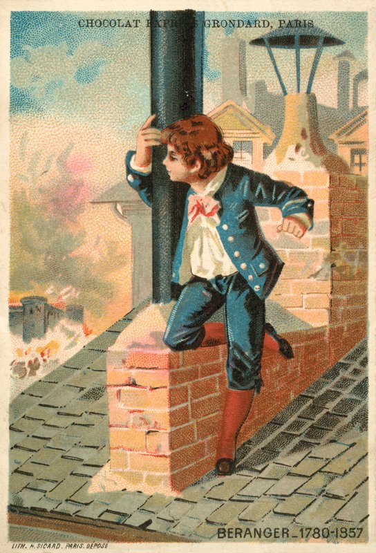 Pierre-Jean de Beranger francia költő és dalszerző (chromolitho) alkotó: French School