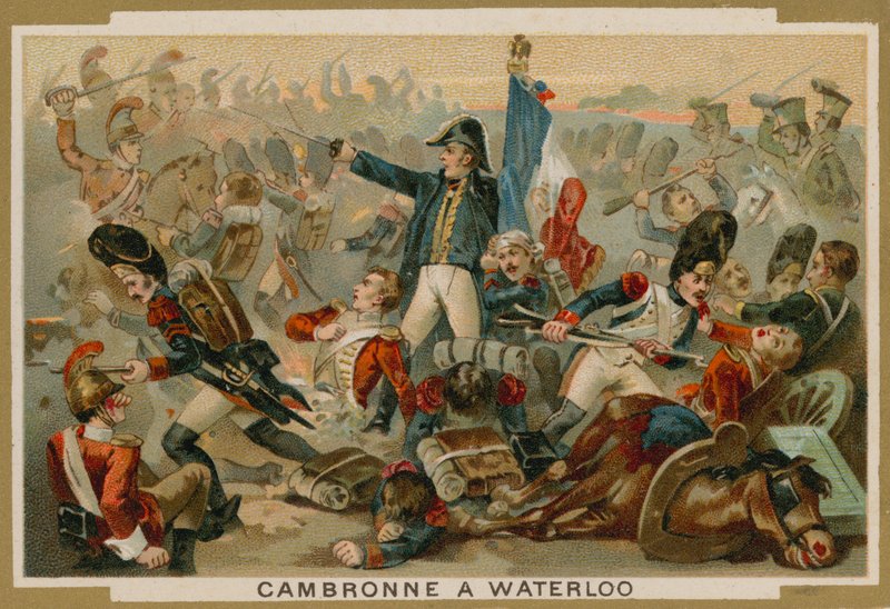 Pierre Cambronne francia tábornok a waterlooi csatában, 1815 alkotó: French School