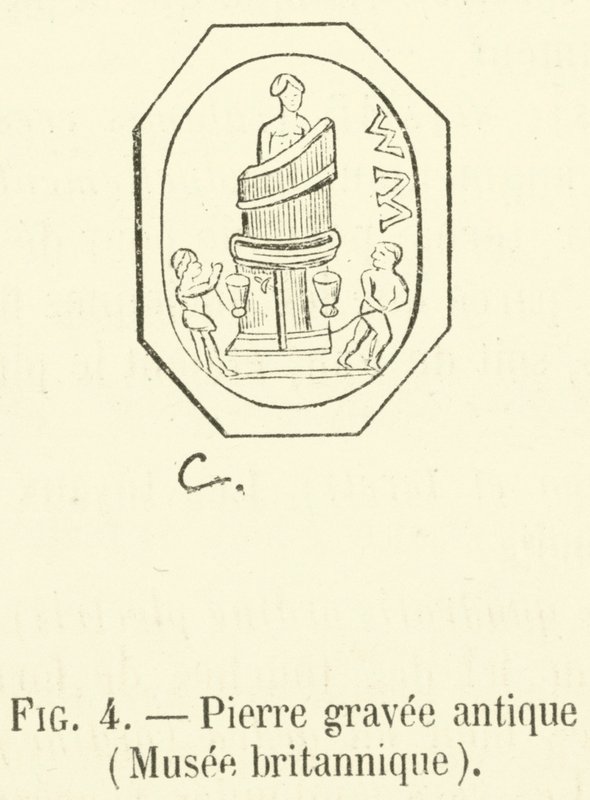 Ősi sírkő, British Museum (metszet) alkotó: French School