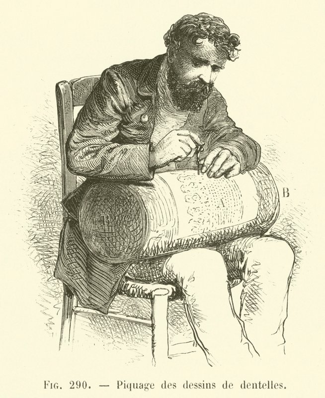 Varrás csipke minták (gravírozás) alkotó: French School