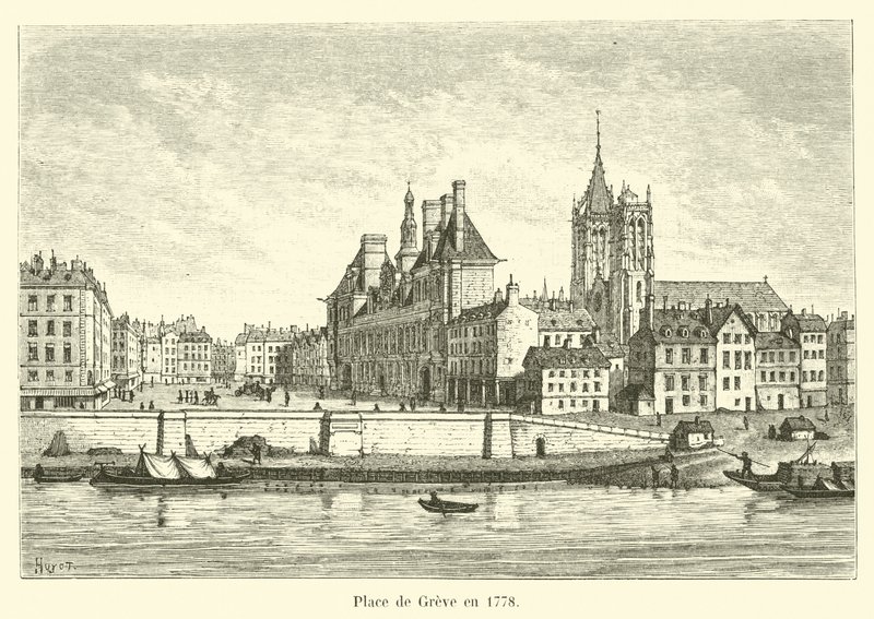 Place de Greve 1778-ban alkotó: French School