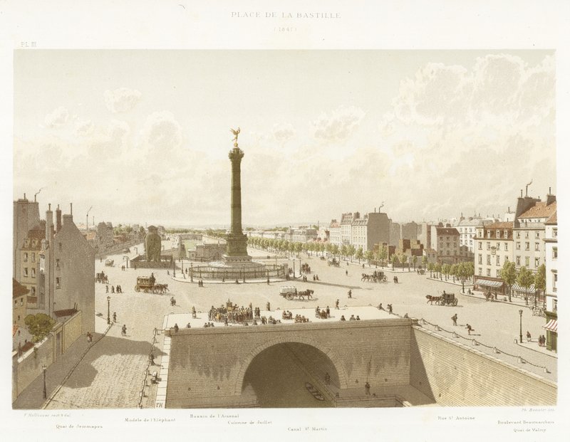 Place de la Bastille, 1841 alkotó: French School