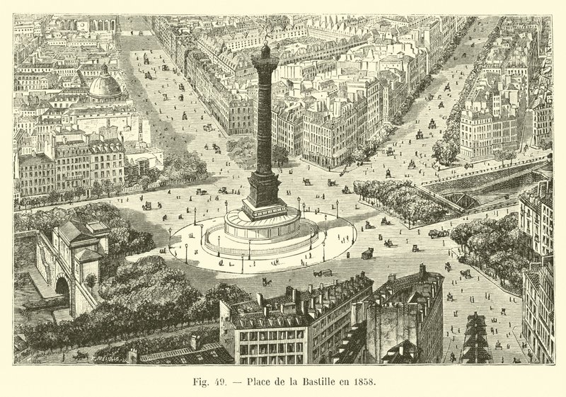 Place de la Bastille 1858-ban alkotó: French School