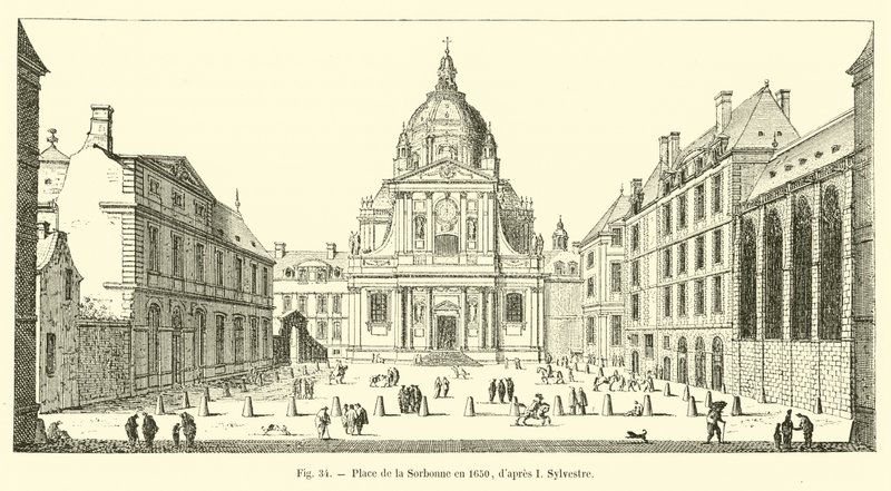 A Place de la Sorbonne 1650-ben, az I. Sylvestre után alkotó: French School