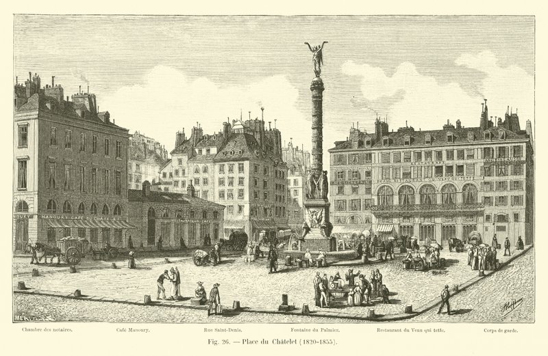 Place du Chatelet, 1820-1855 alkotó: French School