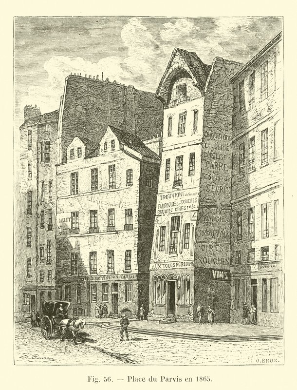 Place du Parvis 1865-ben alkotó: French School