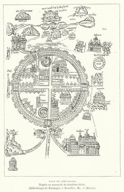 Plan De Jerusalem (metszet) alkotó: French School