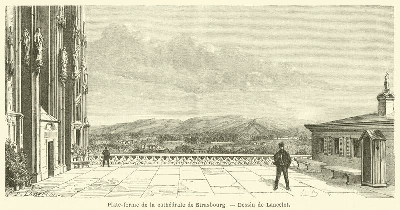 A strasbourgi székesegyház platformja (metszet) alkotó: French School