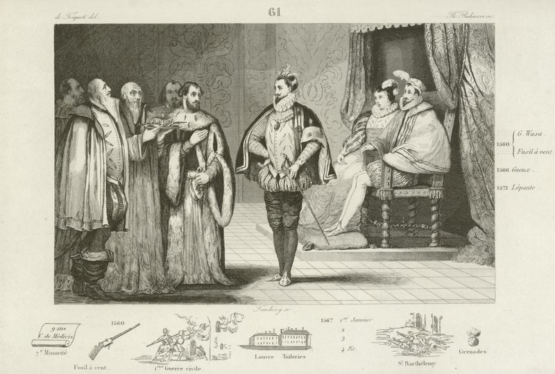 A lengyel nagykövetek tájékoztatták Henriket, Anjou hercegét, hogy 1573-ban Lengyelország királyává választották alkotó: French School