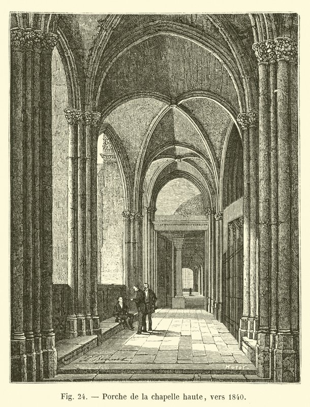 A felső kápolna tornáca, 1840 körül alkotó: French School