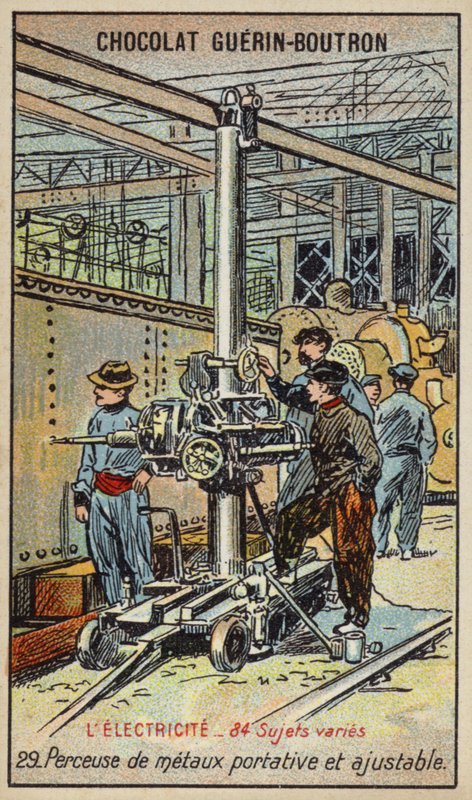 Hordozható és állítható fémfúró (chromolitho) alkotó: French School