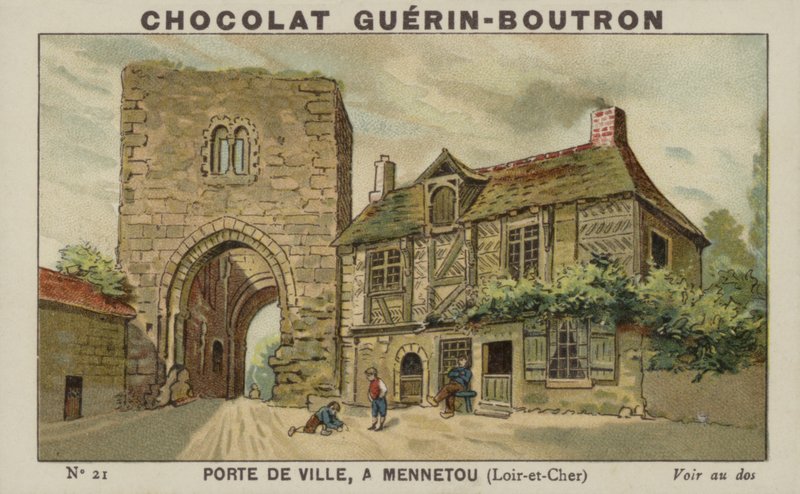 Városkapu, Mennetouban, Loir-et-Cher államban alkotó: French School