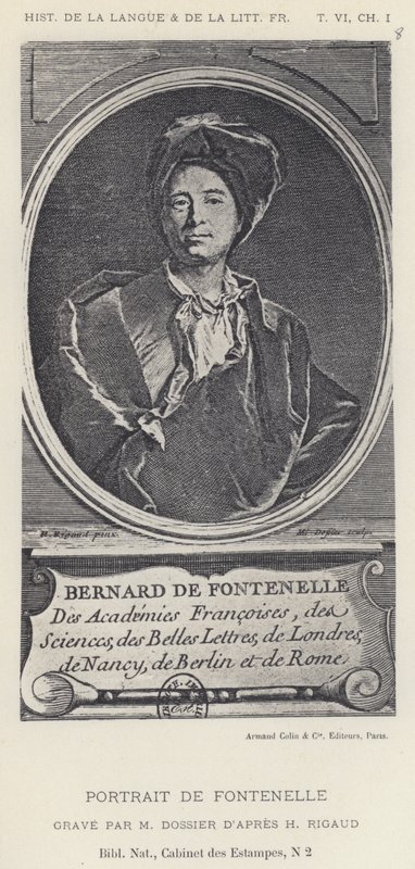Fontenelle portréja (litho) alkotó: French School