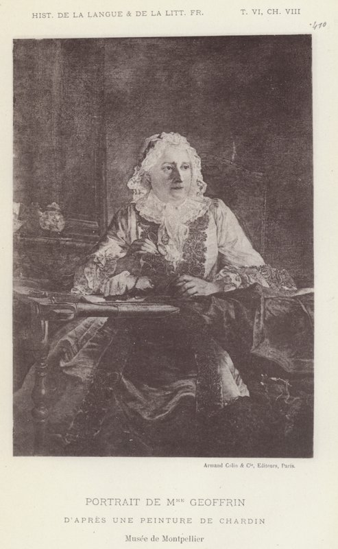 Geoffrin asszony portréja (litho) alkotó: French School