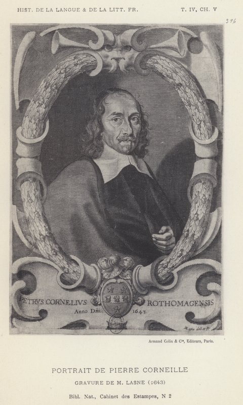 Pierre Corneille portréja (litho) alkotó: French School