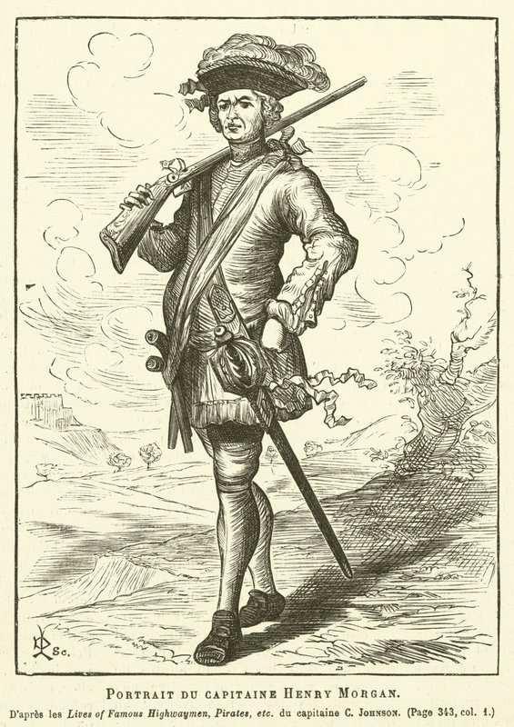 Henry Morgan kapitány portréja (metszet) alkotó: French School