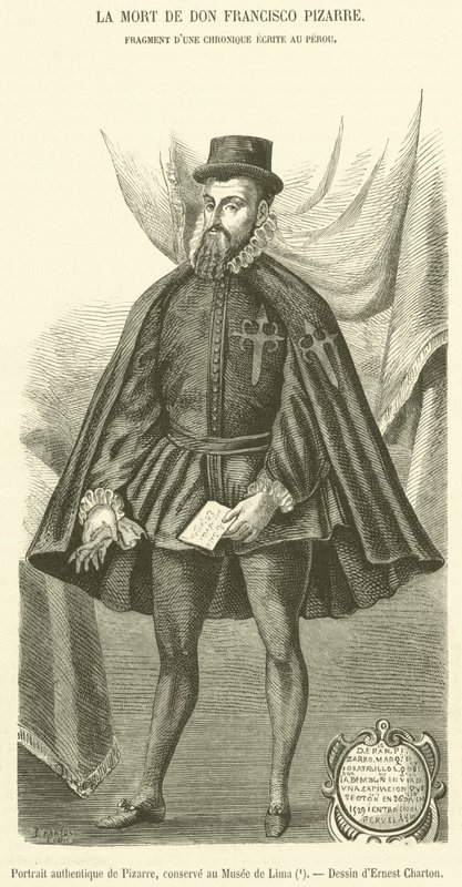 A Limai Múzeumban őrzött Pizarro hiteles portréja alkotó: French School