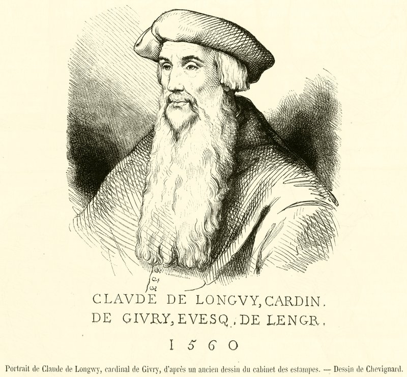 Claude de Longwy, Givry bíboros portréja (metszet) alkotó: French School