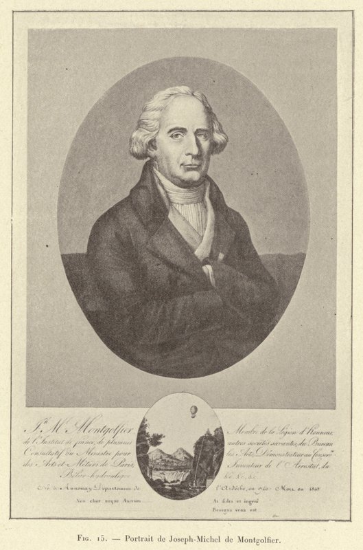 Joseph-Michel de Montgolfier portréja (metszet) alkotó: French School