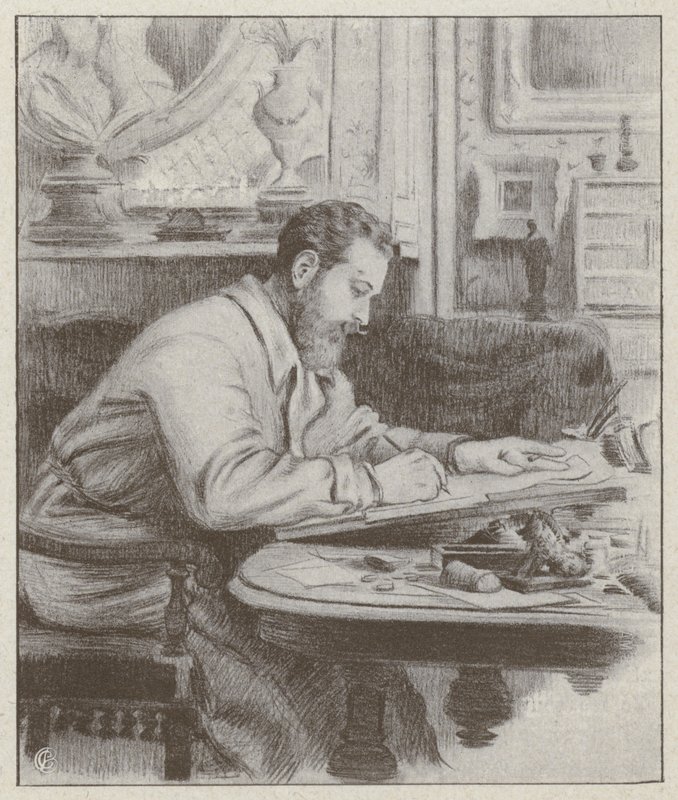 Albert Guillaume francia festő és karikaturista portréja (litho) alkotó: French School
