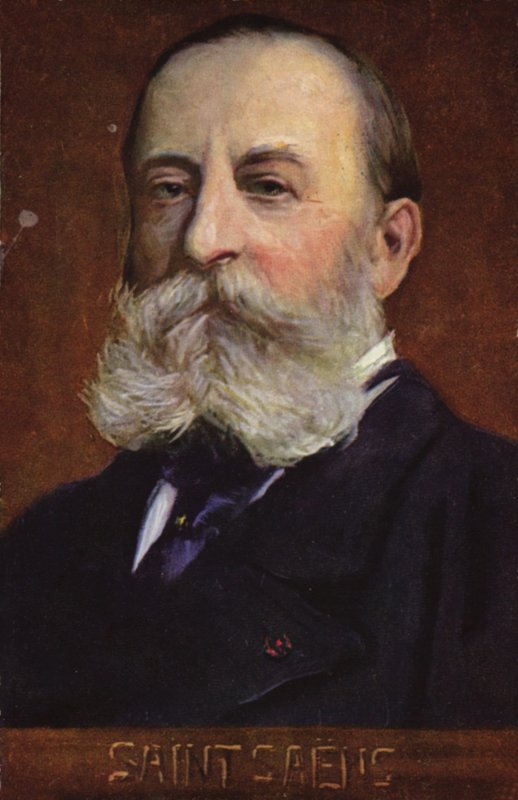 Camille Saint-Saens portréja (színes litográfia) alkotó: French School