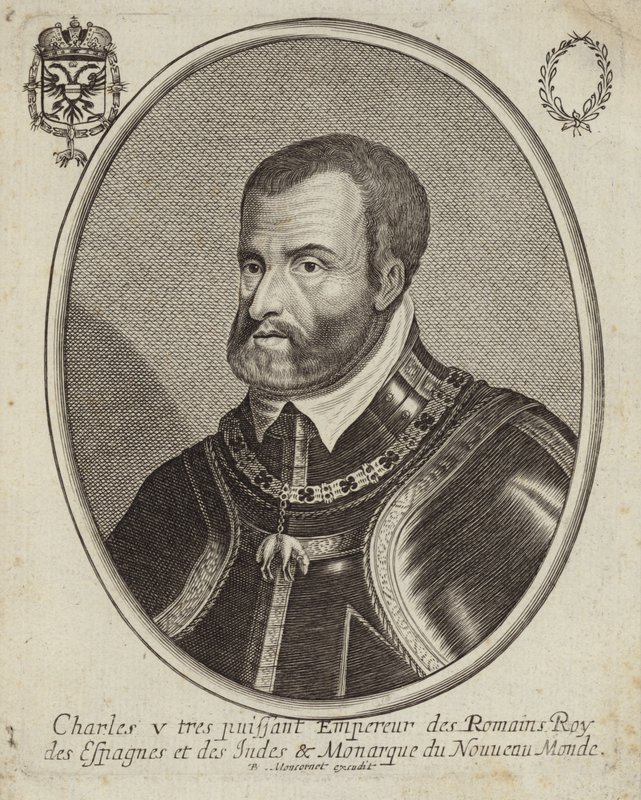 V. Károly római római császár portréja alkotó: French School