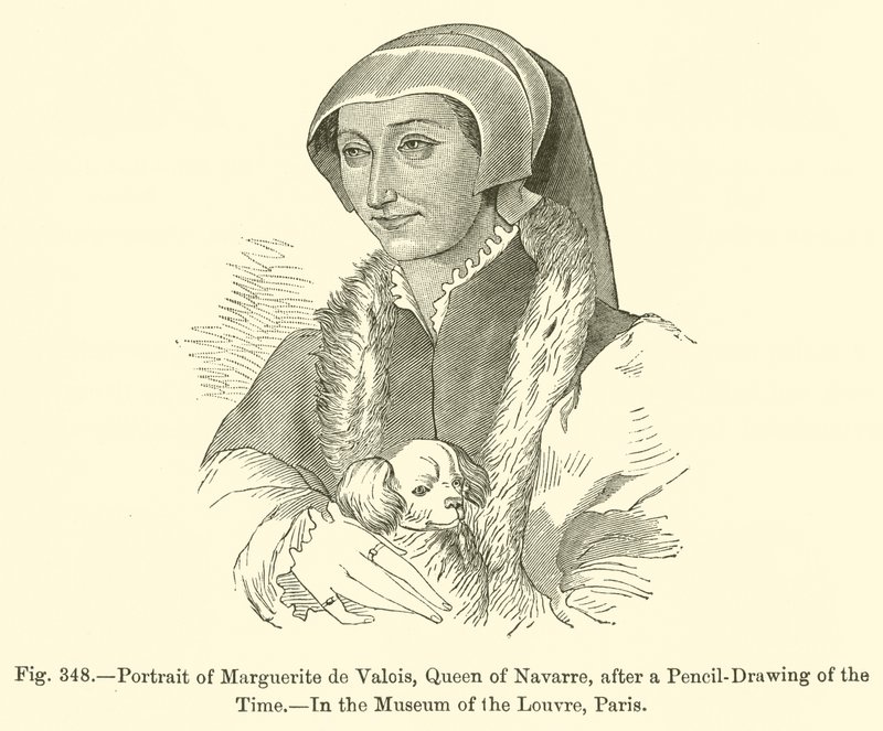Marguerite de Valois, Navarra királynőjének portréja (metszet) alkotó: French School