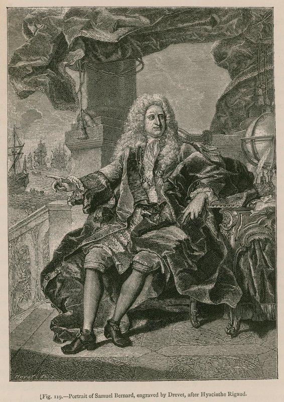 Samuel Bernard portréja, Drevet metszete, Hyacinthe Rigaud nyomán alkotó: French School
