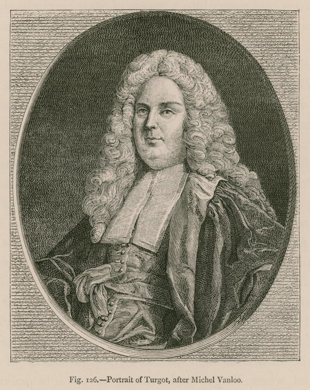 Turgot portréja, Michel Vanloo nyomán alkotó: French School