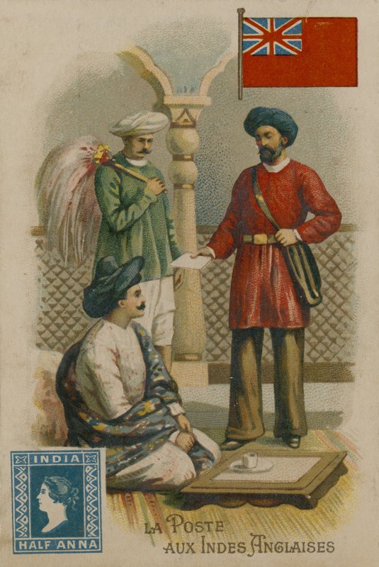 Postai szolgáltatás Brit-Indiában alkotó: French School