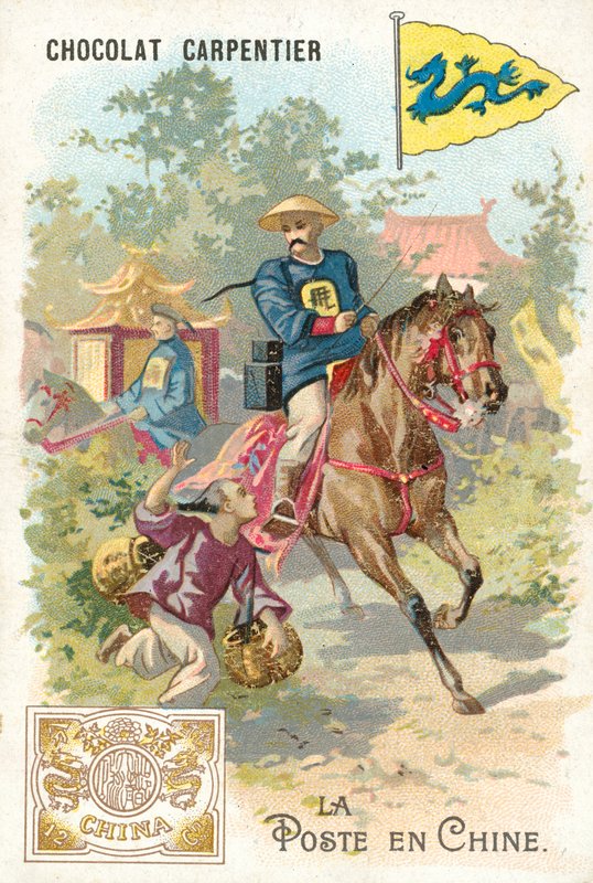 Postaszolgáltatás Kínában (chromolitho) alkotó: French School