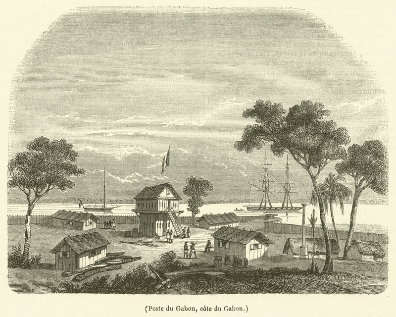 Gabon posta, Gabon partjai (metszet) alkotó: French School