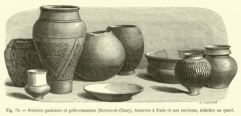 Gall és gall-római kerámia, Sevres-et-Cluny, Párizsban és környékén találtak, negyedére csökkentve alkotó: French School