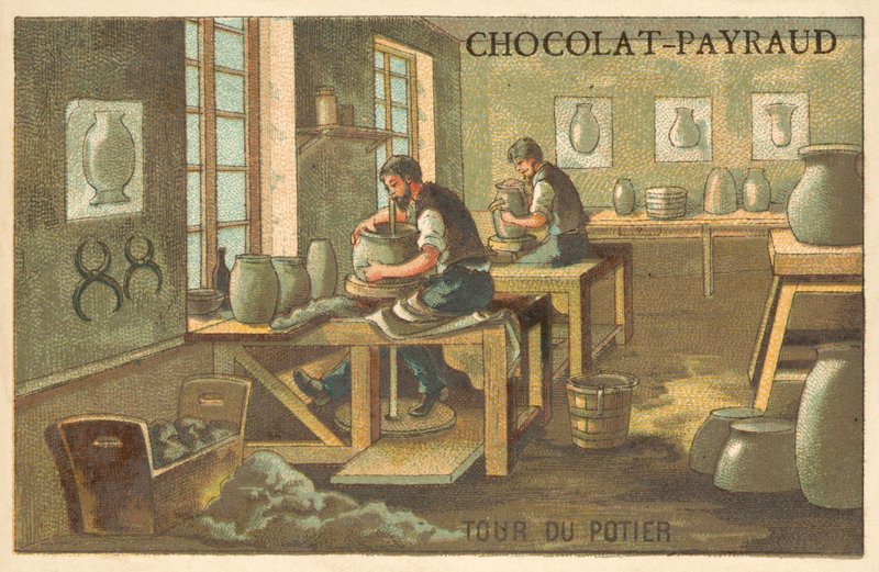 Fazekaskorong (chromolitho) alkotó: French School