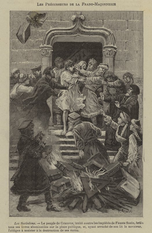 A szabadkőművesség elődjei: a szociniánusok (metszet) alkotó: French School