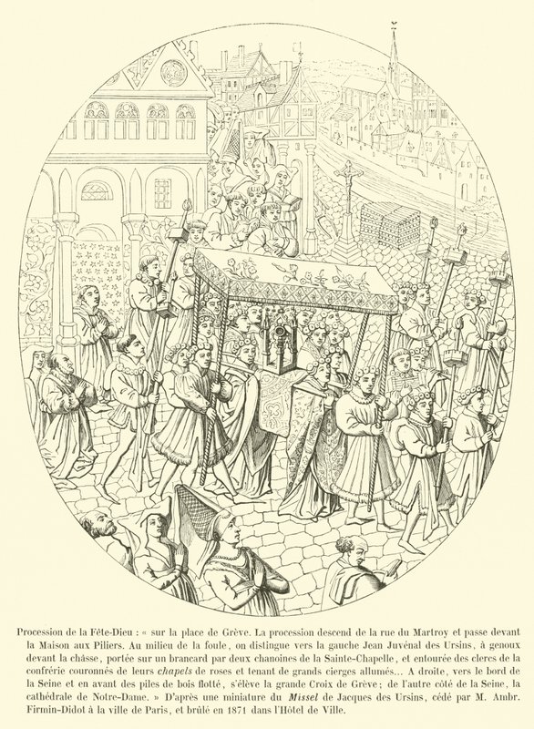 Corpus Christi körmenet alkotó: French School