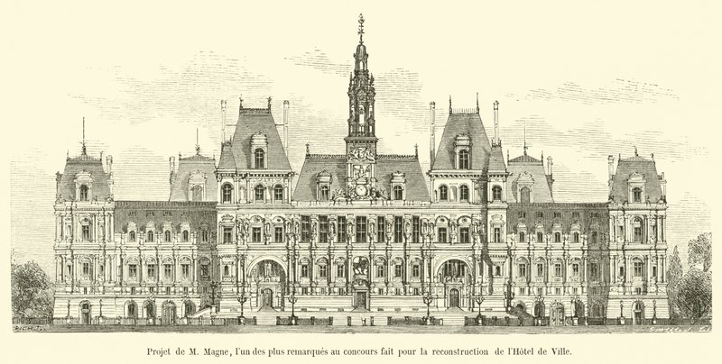 A Hotel de Ville rekonstrukciójára kiírt pályázat egyik legkiemelkedőbb M Magne projektje. alkotó: French School