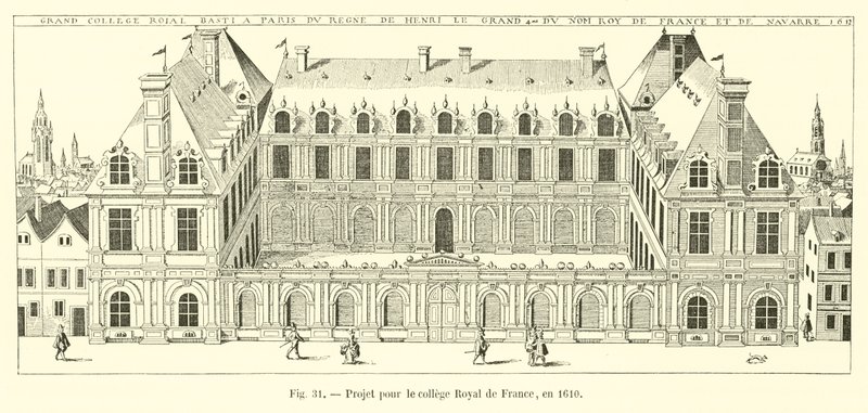 A Francia Királyi Főiskola projektje 1610-ben alkotó: French School