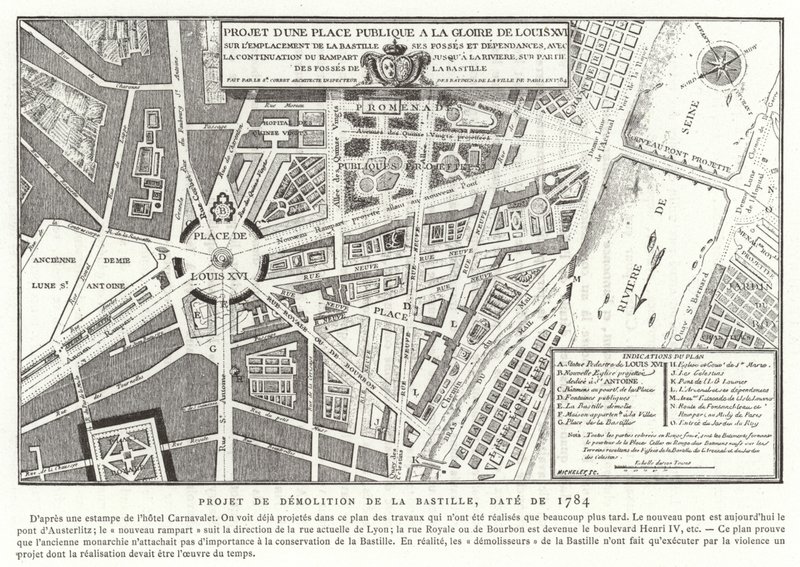 Javaslatok XVI. Lajos francia dicsőségére szentelt köztér kialakítására, Párizs, 1784 alkotó: French School