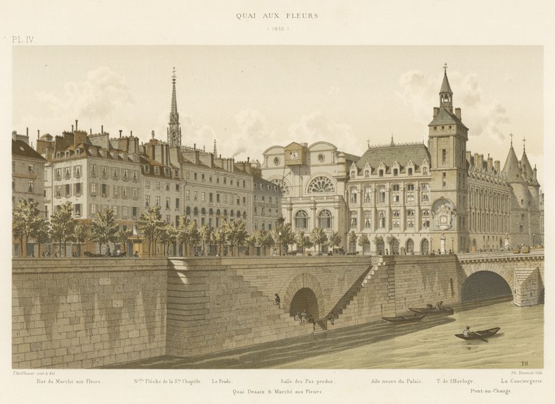 Quai aux Fleurs, 1855 alkotó: French School