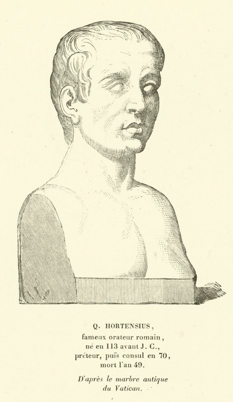 Quintus Hortensius, római optimátus politikus és szónok (metszet) alkotó: French School