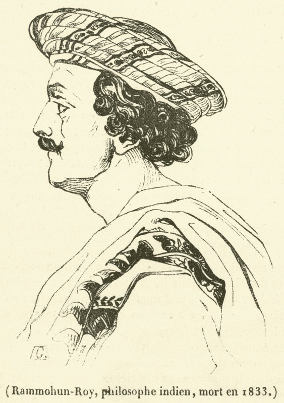 Rammohun-Roy indiai filozófus, 1833-ban halt meg (metszet) alkotó: French School