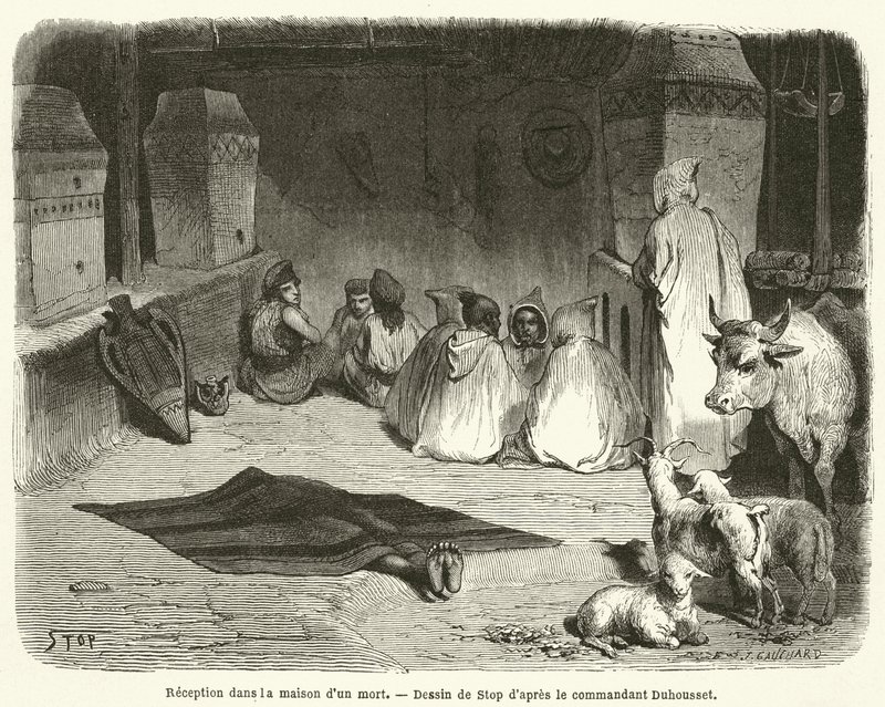 Fogadás egy halott házában alkotó: French School