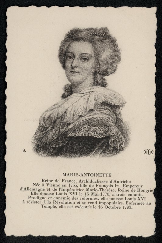 Marie-Antoinette királyné (litográfia) alkotó: French School